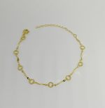 PULSEIRA CIRCULOS FRIZ BANHO DOURADO