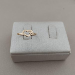 ANEL DOIS CORACOES JUNTOS BANHO DOURADO