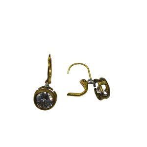 ARGOLA COM ZIRCONIA REDONDA 8MM BRUTO