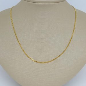 GARGANTILHA ELOS 45CM BANHO DOURADO