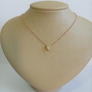 GARGANTILHA 45CM COM ZIRC. CORACAO 8X8 BRUTO