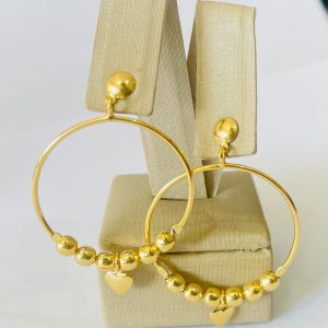 BRINCO PEND. CIRCULO COM BOLAS LISAS BRUTO