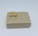 ANEL CORACAO UMA ZIRC CENTRAL BANHO DOURADO