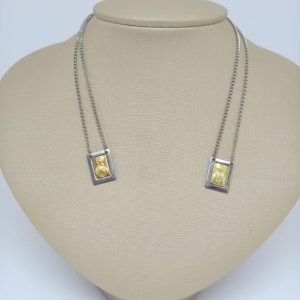 ESCAPULARIO MED. APLIQUE DOURADO ACO