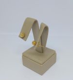 BRINCO BOLA  OCA VAZADA 6MM BANHO DOURADO