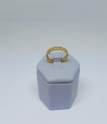 ANEL RODEADO DE CORACOES BANHO DOURADO