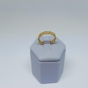 ANEL RODEADO DE CORACOES BANHO DOURADO