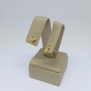 BRINCO CORACAO CRAV. CRUZ BANHO DOURADO