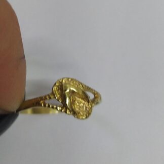 ANEL CORACAO CRAV. TRES GARRAS BANHO DOURADO