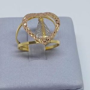 ANEL N.SRA. APARECIDA. C/ RHODIUM BANHO DOURADO