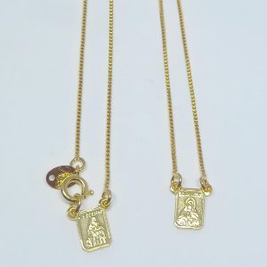 ESCAPULARIO 45CM C/ TRANCA SM BANHO DOURADO