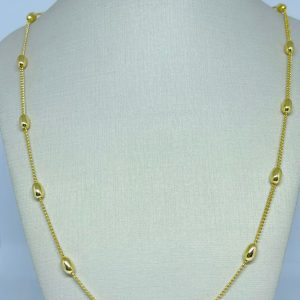 COLAR AMENDOAS 70CM BANHO DOURADO