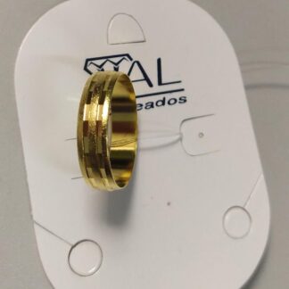 ARGOLA GOTA 3 GARRAS CRAV. BANHO DOURADO