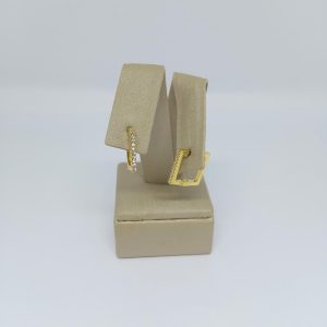 ARGOLA QUADR CRAVEJADA TAM P DO TRIO BANHO DOURADO