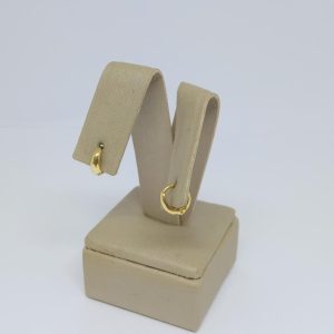 ARGOLA DE CLIQUE BOLEADA LISA  BANHO DOURADO