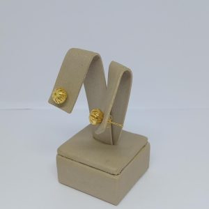 BRINCO BOLA OCA VAZADA 8MM BANHO DOURADO