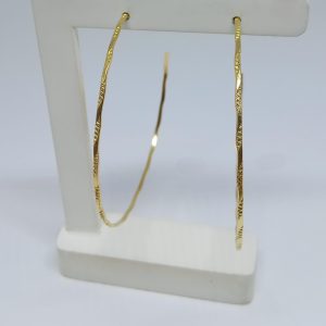 ARGOLA FIO DETALHADO BANHO DOURADO