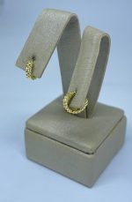 ARGOLA CLIQUE DESENHADA BANHO DOURADO