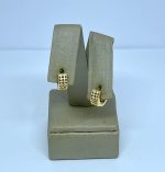 ARGOLA P DUAS FILEIRAS DOZE ZIRC. BANHO DOURADO