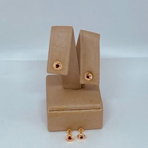 BRINCO BP CORACAO C/ PEDRA BANHO ROSE