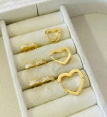 TRIO ARGOLA CORACOES CRAV. BANHO DOURADO