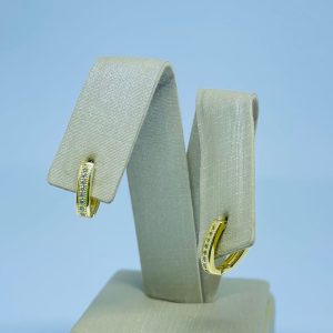 ARGOLA OVAL CRAV. TAM 11 BANHO DOURADO