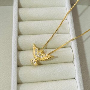 GARGANTILHA C/ PING. PASSARO BANHO DOURADO