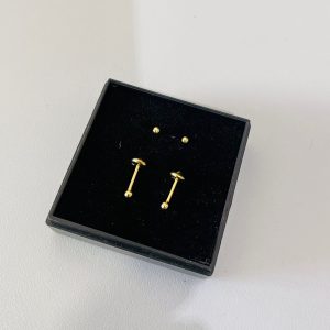 BRINCO BP BOLINHA 2MM BANHO DOURADO