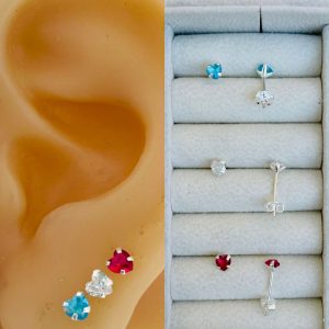 TRIO CORACAO 4MM PRATA