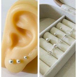 TRIO BOLINHA 3/4/5MM PRATA