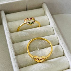 ANEL CORACAO COLO. 23 BANHO DOURADO