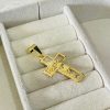 PINGENTE CRUZ VAZ C/ FACE DE CRISTO 25MM BANHO DOURADO