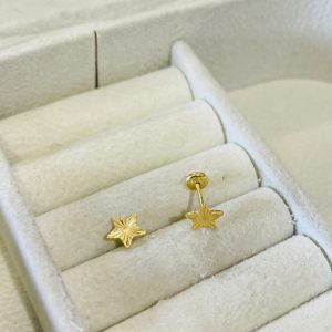 BRINCO BP ESTRELA 6MM DIAM. BANHO DOURADO