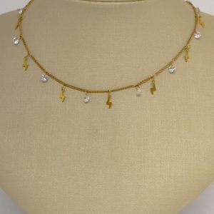 CHOKER C/ PEND. DE ZIRC. E RAIO BRUTO