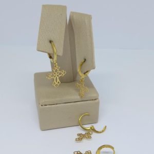 ARGOLA PEND CRUCIFIXO FRIZADO BRUTO