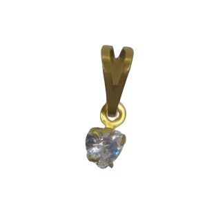 PINGENTE ZIRC CORACAO 4MM BRUTO