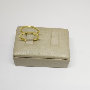 ANEL DUAS FILEIRAS BANHO DOURADO
