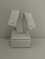 BRINCO RAIO CRAV COM UMA ZIRC BANHO DOURADO