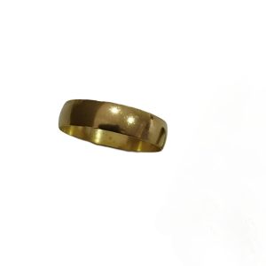 ALIANCA MEIA CANA LISA 5,0 MM BRUTO