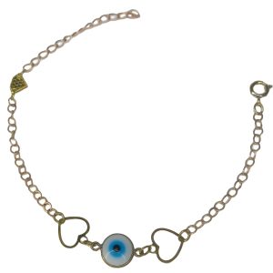 PULSEIRA OLHO GREGO DOIS CORACOES VAZ BRUTO