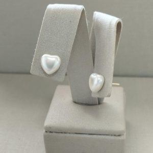 BRINCO M PEROLA CORACAO BANHO DOURADO