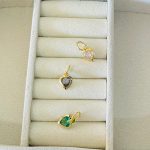 PINGENTE CORACAO ZIRC. BANHO DOURADO