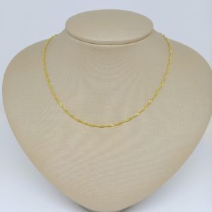 GARGANTILHA SINGAPURA 40CM BANHO DOURADO