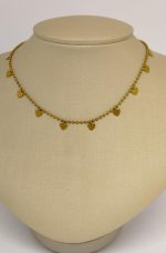 CHOKER CORR DE BOLINHAS PEND CORACOES RC651 BRUTO