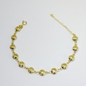 PULSEIRA BOLAS DESENHADAS BANHO DOURADO