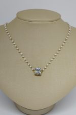 CHOKER PEROLA E ZIRCONIA QUADRADA BRUTO