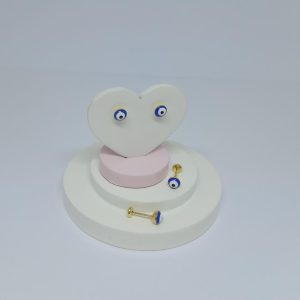 BRINCO BP OLHO GREGO REDONDO 5MM BANHO DOURADO