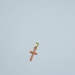 PINGENTE CRUZ DE BOLINHAS  BRUTO