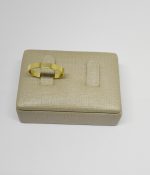 ALIANCA QUADRADA 3MM BANHO DOURADO