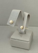 BRINCO BOLA 6MM CRAQUELADA BANHO DOURADO